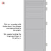 Revella Panel Solid Wood Internal Door Pair UK Made DD0111P - Mist Grey Premium Primed - Urban Lite® Bespoke Sizes
