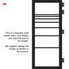 Amoo Solid Wood Internal Door UK Made  DD0112F Frosted Glass - Shadow Black Premium Primed - Urban Lite® Bespoke Sizes