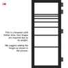 Amoo Solid Wood Internal Door UK Made  DD0112C Clear Glass - Shadow Black Premium Primed - Urban Lite® Bespoke Sizes