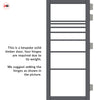 Amoo Solid Wood Internal Door Pair UK Made DD0112F Frosted Glass - Stormy Grey Premium Primed - Urban Lite® Bespoke Sizes