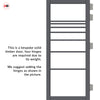 Amoo Solid Wood Internal Door UK Made  DD0112C Clear Glass - Stormy Grey Premium Primed - Urban Lite® Bespoke Sizes