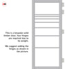 Amoo Solid Wood Internal Door UK Made  DD0112F Frosted Glass - Mist Grey Premium Primed - Urban Lite® Bespoke Sizes