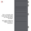 Amoo Panel Solid Wood Internal Door UK Made  DD0112P - Stormy Grey Premium Primed - Urban Lite® Bespoke Sizes