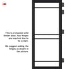 Ebida Solid Wood Internal Door UK Made  DD0113F Frosted Glass - Shadow Black Premium Primed - Urban Lite® Bespoke Sizes