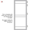 Ebida Solid Wood Internal Door Pair UK Made DD0113F Frosted Glass - Mist Grey Premium Primed - Urban Lite® Bespoke Sizes