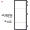 Florence Solid Wood Internal Door UK Made  DD0114F Frosted Glass - Stormy Grey Premium Primed - Urban Lite® Bespoke Sizes