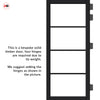 Firena Solid Wood Internal Door Pair UK Made DD0114C Clear Glass - Shadow Black Premium Primed - Urban Lite® Bespoke Sizes