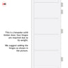 Florence Panel Solid Wood Internal Door UK Made  DD0114P - Cloud White Premium Primed - Urban Lite® Bespoke Sizes