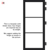 Iretta Solid Wood Internal Door UK Made  DD0115F Frosted Glass - Shadow Black Premium Primed - Urban Lite® Bespoke Sizes