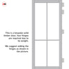 Kora Solid Wood Internal Door Pair UK Made DD0116C Clear Glass - Mist Grey Premium Primed - Urban Lite® Bespoke Sizes