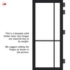 Lerens Solid Wood Internal Door UK Made  DD0117F Frosted Glass - Shadow Black Premium Primed - Urban Lite® Bespoke Sizes