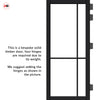 Lerens Solid Wood Internal Door Pair UK Made DD0117C Clear Glass - Shadow Black Premium Primed - Urban Lite® Bespoke Sizes
