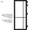 Lerens Solid Wood Internal Door Pair UK Made DD0117F Frosted Glass - Shadow Black Premium Primed - Urban Lite® Bespoke Sizes