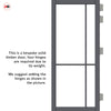 Lerens Solid Wood Internal Door Pair UK Made DD0117C Clear Glass - Stormy Grey Premium Primed - Urban Lite® Bespoke Sizes