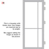 Lerens Solid Wood Internal Door Pair UK Made DD0117F Frosted Glass - Mist Grey Premium Primed - Urban Lite® Bespoke Sizes