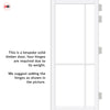 Lerens Solid Wood Internal Door UK Made  DD0117F Frosted Glass - Cloud White Premium Primed - Urban Lite® Bespoke Sizes