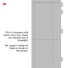 Lerens Panel Solid Wood Internal Door UK Made  DD0117P - Mist Grey Premium Primed - Urban Lite® Bespoke Sizes