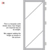 Aria Solid Wood Internal Door Pair UK Made DD0124C Clear Glass - Mist Grey Premium Primed - Urban Lite® Bespoke Sizes