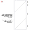 Aria Solid Wood Internal Door Pair UK Made DD0124C Clear Glass - Cloud White Premium Primed - Urban Lite® Bespoke Sizes