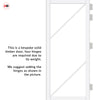 Aria Solid Wood Internal Door UK Made  DD0124C Clear Glass - Cloud White Premium Primed - Urban Lite® Bespoke Sizes