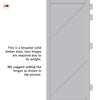 Aria Panel Solid Wood Internal Door UK Made  DD0124P - Mist Grey Premium Primed - Urban Lite® Bespoke Sizes