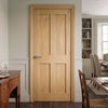 Oak Fire Internal Door, London 4 Panel - 1/2 Hour Fire Rated
