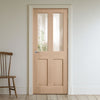 London Oak Internal Door - Clear Glass - Prefinished