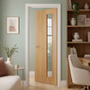 Made to Order Fire Internal Door - Flush American White Oak Veneer - 30 Minute Fire Rated - Clear Glass - 06 - Prefinished