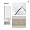 Top Mounted Black Sliding Track & Solid Wood Door - V-Line® Grooved Flush Door V037 - Premium Primed - Six Colour Options