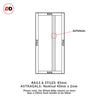 Sirius Tubular Stainless Steel Track & Solid Wood Door - Eco-Urban® Melville 3 Panel Door DD6409 - 6 Colour Options