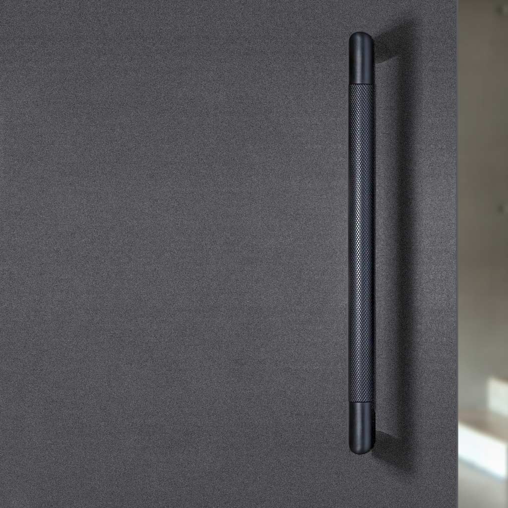 Aero 310mm Pair of Knurled Matt Black Back to Back Pull Handles