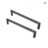 Aero 310mm Pair of Knurled Matt Black Back to Back Pull Handles