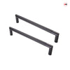 Aero 310mm Pair of Knurled Matt Black Back to Back Pull Handles