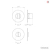 Monroe Door Lever Bathroom Handle Pack - 4 Square Hinges - Matt Black