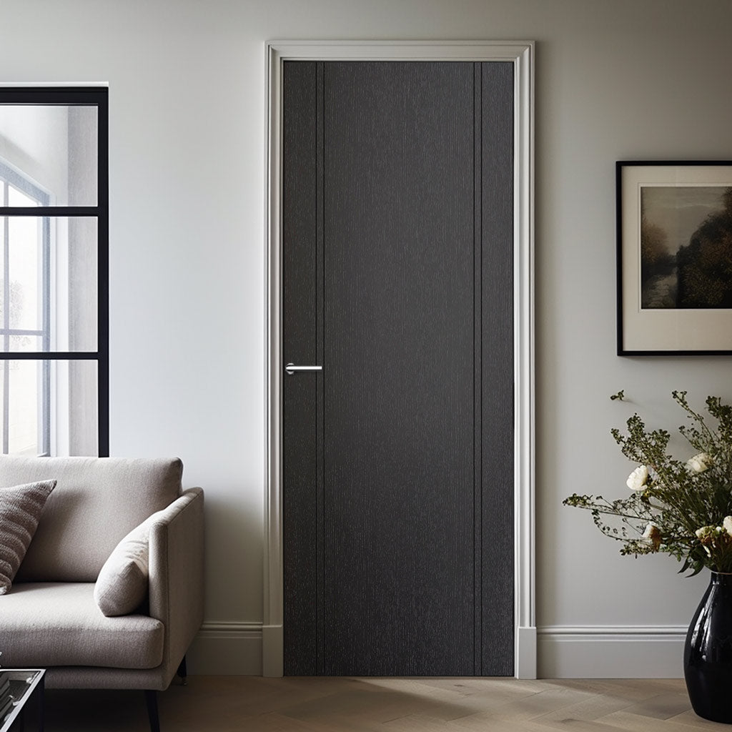 Monaco Black Internal Door - Laminated