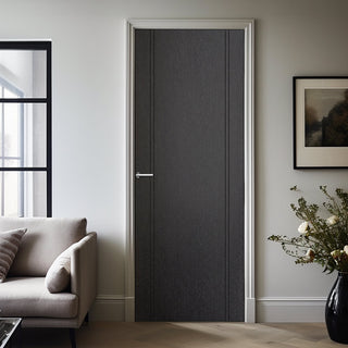 Image: Monaco Black Internal Door - Laminated