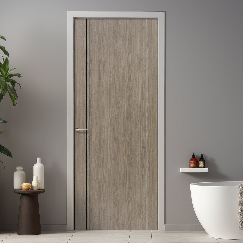 Monaco Light Grey Fire Internal Door - Laminated - 1/2 Hour Fire Rated