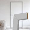 Made to Size Single Fire Door Frame and Simple Architrave Kit in Mist Grey Primed MDF - Suits 30 Minute Fire Doors