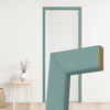 Made to Size Single Fire Door Frame and Simple Architrave Kit in Sage Sky Primed MDF - Suits 30 Minute Fire Doors