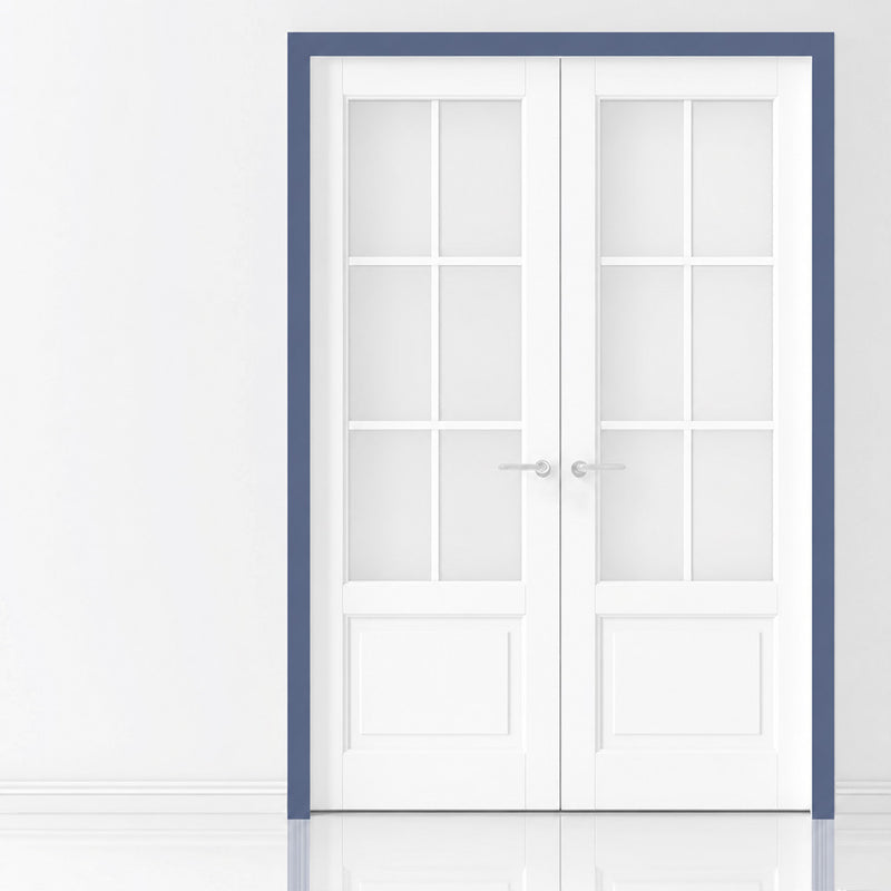 Made to Size Thruframe Interior Heather Blue Primed Door Lining Frame - Suits Double Doors