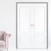 Made to Size Thruframe Interior Mist Grey Primed Door Lining Frame - Suits Double Doors