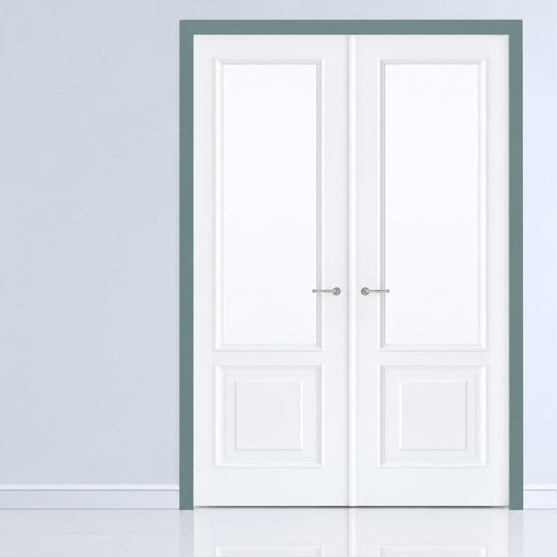 Made to Size Thruframe Interior Sage Sky Primed Door Lining Frame - Suits Double Doors