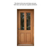 Malton External 2L Hardwood Front Door and Frame Set with Fittings - Clear Double Glazing