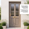 Malton Sterling Exterior Hardwood Door - Reeded Toughened Double Glazing