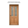 LPD Malton External Meranti Wooden Front Door and Frame Set with Fittings - Frosted Double Glazing