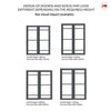 Urban Ultimate® Room Divider Malvan 4 Pane Door DD6414T - Tinted Glass with Full Glass Side - Colour & Size Options