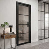 Malvern Black Internal Door - Clear Glass - Prefinished