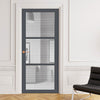 Manchester 3 Pane Solid Wood Internal Door UK Made DD6306R - Clear Reeded Glass - Eco-Urban - Colour Options