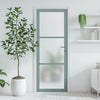 Manchester 3 Pane Solid Wood Internal Door UK Made DD6306SG - Frosted Glass - Eco-Urban® Sage Sky Premium Primed