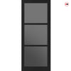 Manchester 3 Pane Solid Wood Internal Door UK Made DD6306 - Tinted Glass - Eco-Urban - Colour Options